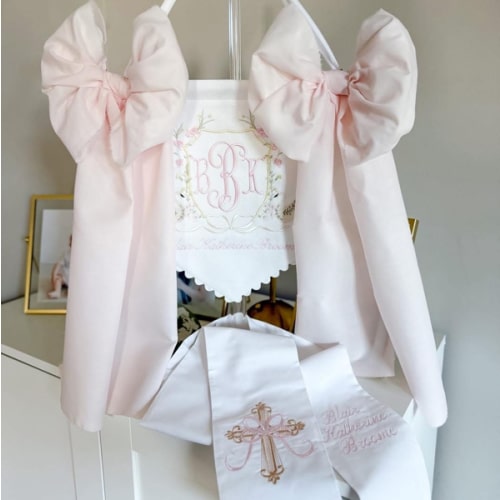 Townes & Co. Stitching and Design – CUSTOM bespoke banner and wreath sash