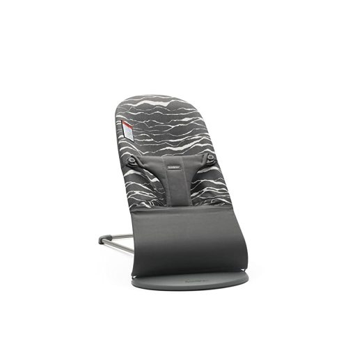 BabyBjörn Bouncer Bliss, Cotton, Anthracite/Landscape Print - Anthracite/Landscape print - Baby Seat