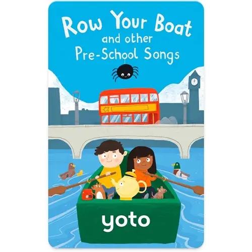 Yoto Row Your Boat & Other Pre-School Songs – Kids Musical Card for Use Player & Mini All-in-1 Audio Player, Screen-Free Listening with Fun Singalong Music for Playtime Parties & Travel