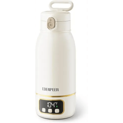 Portable Milk Warmer for Travel, Cordless Bottle Warmer,Instant Breastmilk, Formula, Water, Milk Warmer with 17 Ounces Big Capacity& Extended Battery Life, Super Fast Charging