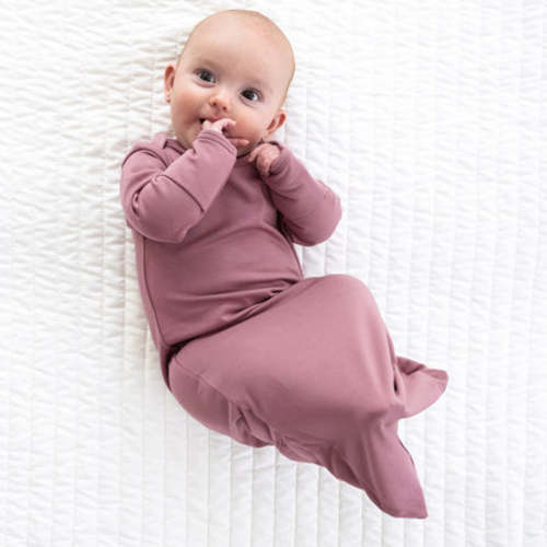 Dusty Plum Cozy Infant Gown