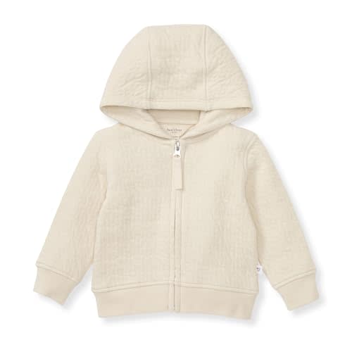 Burt's Bees Baby Unisex Baby Organic Cotton Zip-Up Hooded Jacket