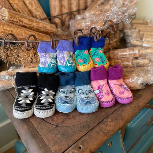 Native Northwest Cotton Baby Booties, Moccasins