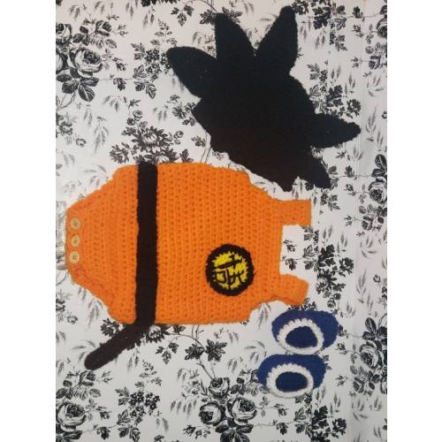 Read the full title
    Goku - Baby Goku Outfit - Dragon ball Z Goku - Crochet Goku Baby Outfit
, 
              0-3 Months