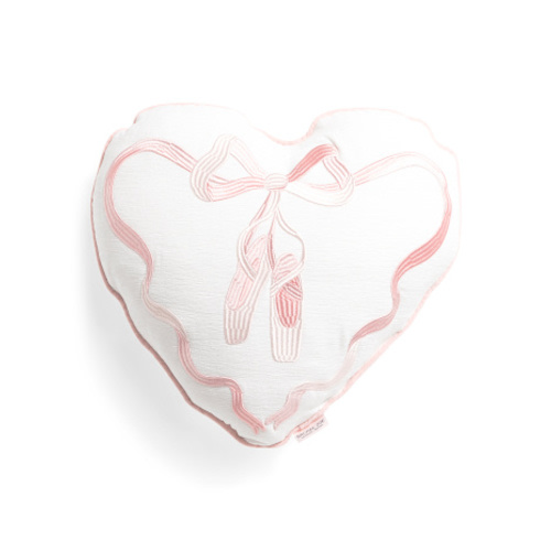 20x19 Ballet Shoes Bow Heart Pillow | Throw Pillows | T.J.Maxx