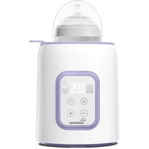 GROWNSY Bottle Warmer, 8-in-1 Fast Baby Bottle Warmer for Breastmilk or Formula, Smart Temperature Control and Automatic Shut-Off Milk Warmer, Baby Essentials for Newborn- Purple