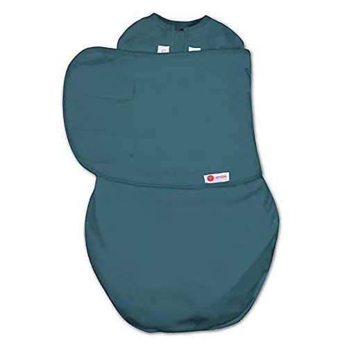 embé 2-Way Starter Swaddle Blanket, 6-14 lbs, Diaper Change w/o Unswaddling, Legs in and Out Design, Warm Up or Cool Down 100% Cotton, 0-3 Months (Spruce)
