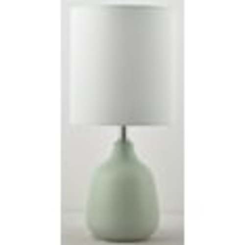Mainstays 16" Sage Ceramic Table Lamp with White Linen Shade