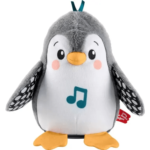 Fisher-Price Baby Tummy Time Toy Flap & Wobble Penguin, Plush with Music & Motion for Sensory Play Newborns Ages 0+ Months