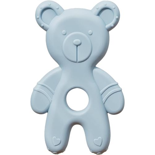 Baby Teething Toys for Babies 0-6 Months, Baby Teethers for Babies 3-6 6-12 Months Silicone Baby Chew Toys Gifts for Must Haves, BPA Free Bear