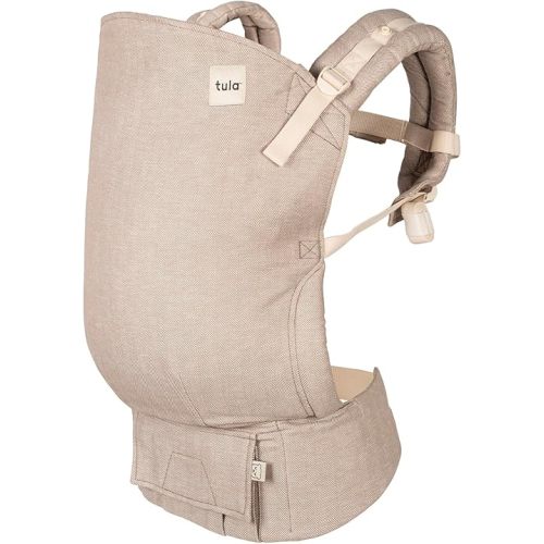 Baby Tula Linen Toddler Carrier 25-60 lbs, Adjustable Ergonomic Carrier w/Multiple Front & Back Carry Positions - Plant-Based Fabric - Supportive, Hypoallergenic, Breathable Design - Sand (Tan)