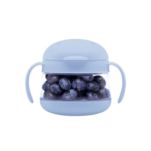 Ubbi Tweat No Spill Snack Container for Kids, BPA-Free, Toddler Travel Cup, Cloudy Blue
