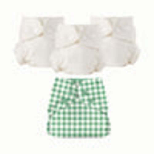 Organic Cloth Diaper Bundle 3 Inners 1 Outer