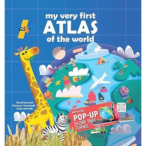 My Very First Atlas of the World: With a Big Pop-Up Globe That Turns! (Curious Fox Books) Pop-Up Book for Kids Ages 6 and Up - Educational Fun Facts and Interactive Elements in a Sturdy Hardcover