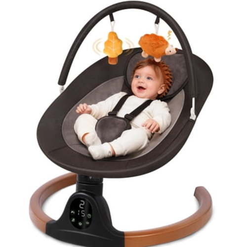 Babyeap Baby Swing for Infants, Electric Swing with 5 Swing Speeds and 10 Lullabies, Black - Walmart.com
