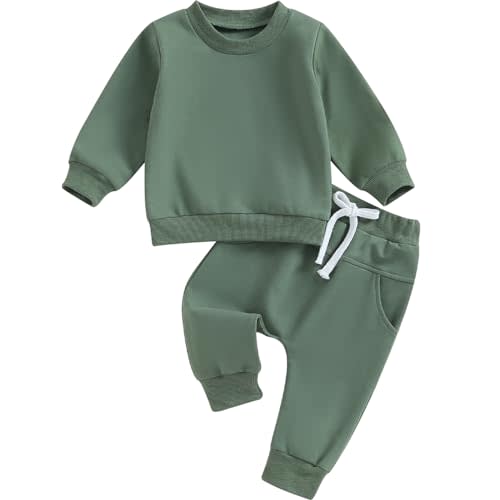 Tiaham Baby Boy Clothes Girl Outfits Fashion Sweatshirt Sweat Pant Kids Toddler Tops Pant Sets