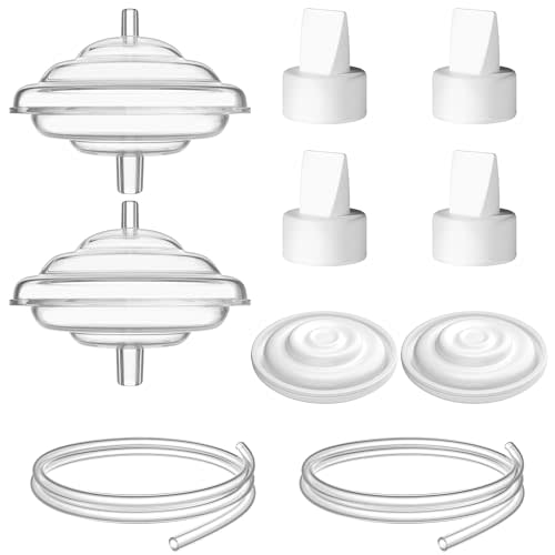 Gotocut Breast Pump Replacement Parts for Spectra Motif Luna Cimilre Ameda MYA Breastpumps, Replace Duckbill Valves Backflow Protector Tubing Membranes for Spectra S2, S1, 9 Plus, Synergy Gold,10PCS