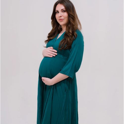 Amelia Labor & Postpartum Gown in Deep Teal – Lila
