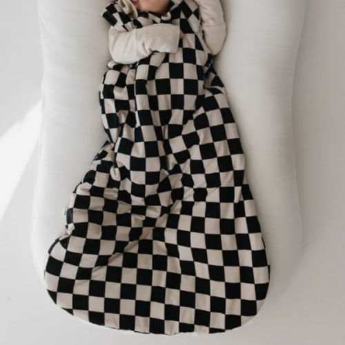 Bamboo Sleep Sack | Black Checkerboard