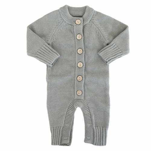 Knit Sweater Button Romper