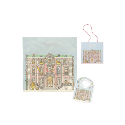Carre & Satin Bib Set in Monceau Mansion | Over The Moon