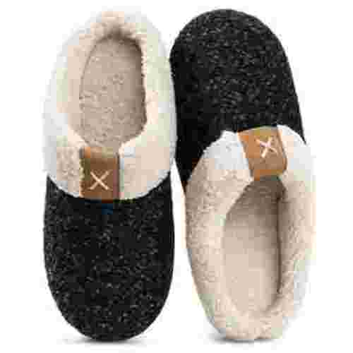 Ravelier Women's Knit Sherpa Lined Slipper