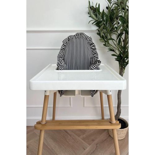 Monochrome Stripe Cushion Cover | Ikea Antilop cushion cover | cushion cover for highchair | high chair cushion cover | Ikea high chair |