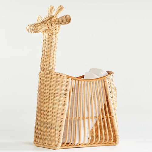 Giraffe Rattan Floor Storage Basket