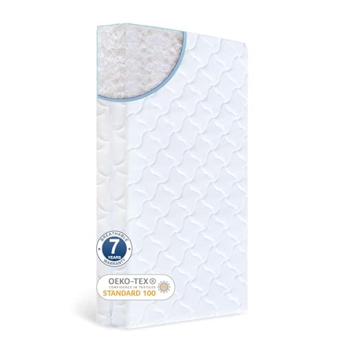 Crib and Toddler Mattress-100% Washable Removable Cover & Rinseable Core, 100% Breathable-Reduce Suffocation Risk, Baby Crib Mattresses, 2-STAGE,Deluxe 52" x 27.6" x 4" Mattress For Crib & Toddler Bed