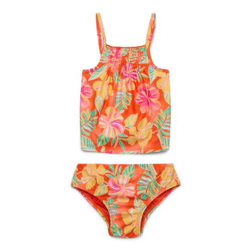 Wonder Nation Baby and Toddler Girls' Hibiscus Dream Tropical Tankini Swimsuit, 2-Piece, Sizes 12M-5T