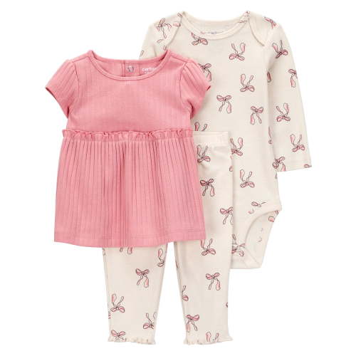 Carter's Child of Mine Baby and Toddler Girl Outfit Set, 3-Piece, Sizes 0/3-24 Months