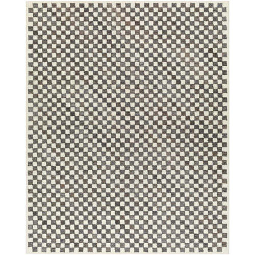 Halen Taupe Checkered Area Rug | Handmade Checkered Rug
