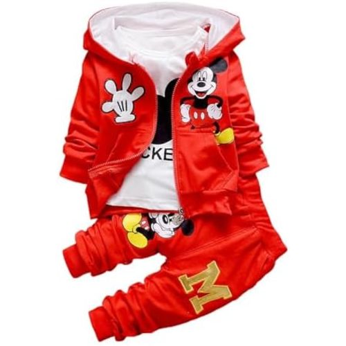 SywzX&xfybz Toddler Baby Boys' Girls' Coat + Long Sleeve Shirt and Pants Tracksuits 3-Piece Playwear Set