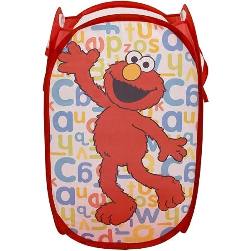Sesame Street Elmo Pop Up Hamper - Mesh Laundry Basket/Bag with Durable Handles