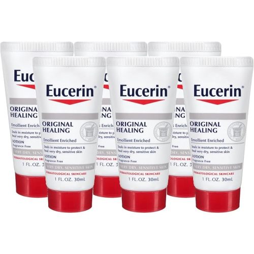 Eucerin Original Healing Soothing Repair Rich Lotion Fragrance Free Dry Skin 1 Oz Travel Size (Pack of 6) - 1 Fl Oz (Pack of 6)