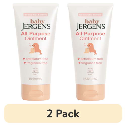 (2 pack) Baby Jergens All-Purpose Ointment, Plant-based Moisturizers, Petrolatum-free, Pediatrician-tested, 5 oz