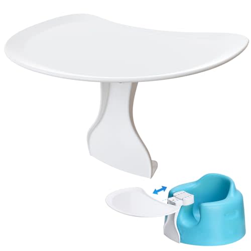 Seat Tray Accessory, Compatible with Bumbo Seat - Detachable Tray Surface with Secure Bottom Hook | Tray Accessory Perfect for Feeding and Play | Easy to Clean | - White