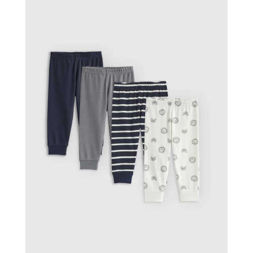 100% Organic Cotton Pants 4-Pack - Baby Boy