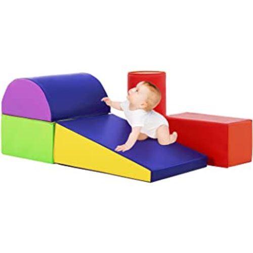 5-Piece Set Climbing Toys Couch Kids Foam Blocks Baby Climbing Toys Soft and Safe Toddler Climbing Toys for Climbing,Crawling,Sliding Play Equipment Indoor