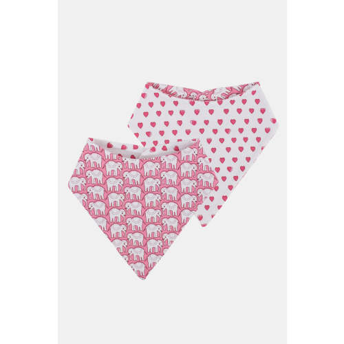 Infant Hearts & Hathi Bandana Bib Set