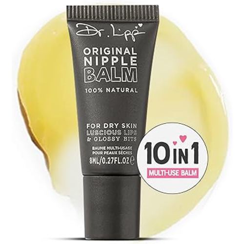 Dr. Lipp Original Nipple Balm 0.27 fl oz/8ml – 10-in-ONE Multi-Purpose Moisturizer for Dry Skin, Lips, Hair, Cuticles & More – 100% Natural Lanolin Nipple Cream & Lip Balm – Fragrance & Cruelty Free