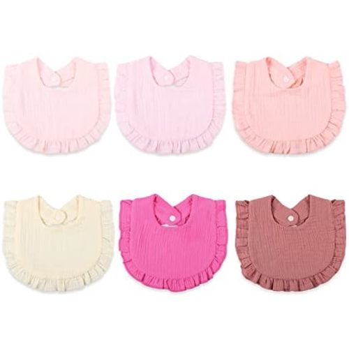 Muslin Baby Drooling Bibs Unisex Soft & Absorbent Multi-Layer Baby Bibs for Drooling and Teething Boys Girls