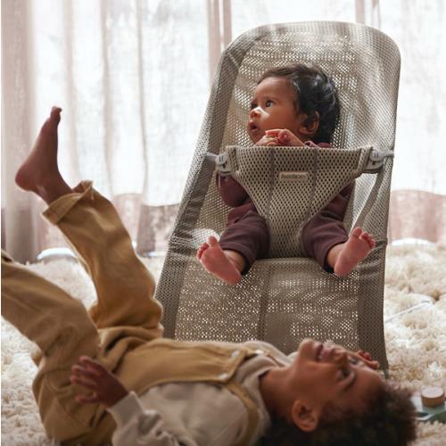 BabyBjörn Bouncer Bliss - Grey Beige Mesh
