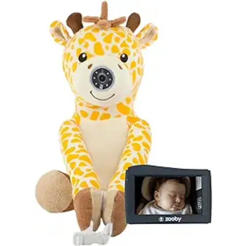 zooby Car Baby Monitor Helps Reduce Distracted Driving! Our Cuddly Plush Monitor That Babies Love Serves as a Soothing Companion for Baby so You Can Drive with Complete Peace of Mind - Jordan Giraffe