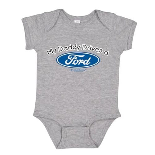 My Daddy Drives a Ford Cars and Trucks Baby Creeper Boys Girls Infant Bodysuit