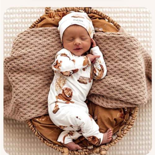 Lion Organic Baby Growsuit | Snuggle Hunny