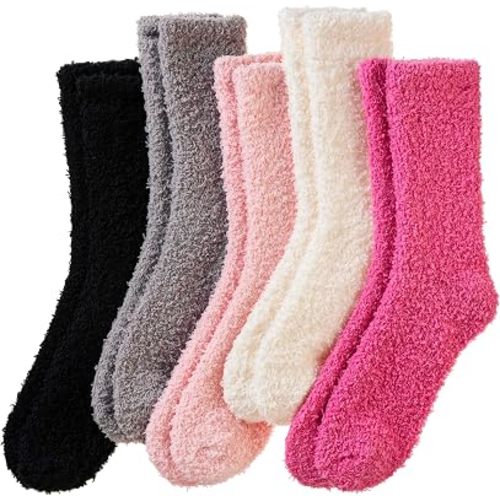 Women Fuzzy Slipper Socks Winter Microfiber Soft Cozy Plush Fluffy Socks Warm Comfy Thermal Home Sleeping Socks