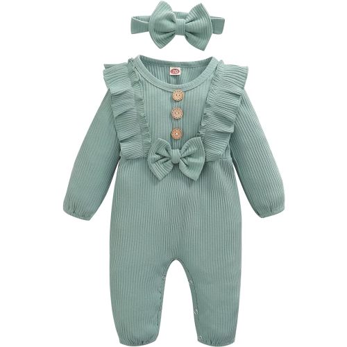 Mioglrie Newborn Baby Girl Clothes One Piece Jumpsuits Clothes Short Sleeve Rompers Summer Clothes for Baby