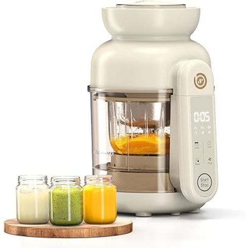 BABYNUTRI Auto Glass Baby Food Maker, Baby Food processor, Blender & Steamer, Baby Steamer and Puree Machine with Auto Cooking & Easy Cleaning, Dishwasher Safe, Cook at Home, Touch Screen Control