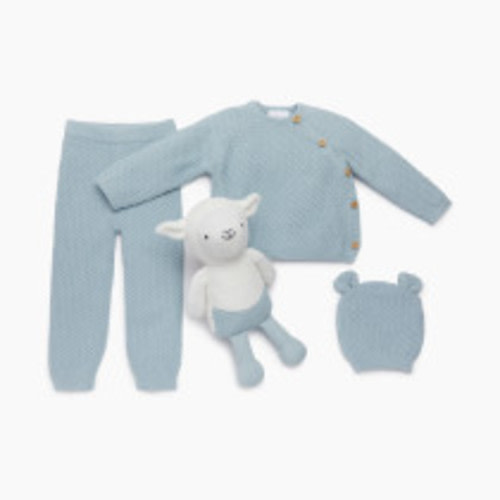 Loomsake 4-Piece Sweater Gift Set - Blue, 0-3 M